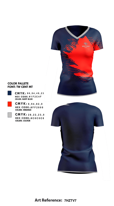 Womens Short Sleeve Vneck Shirt, West Oak High School Golf, Golf, Teamtime, Team time, sublimation, custom sports apparel, team uniforms, spirit wear, spiritwear, sports uniforms, custom shirts, team store, custom team store, fundraiser sports, apparel fundraiser
