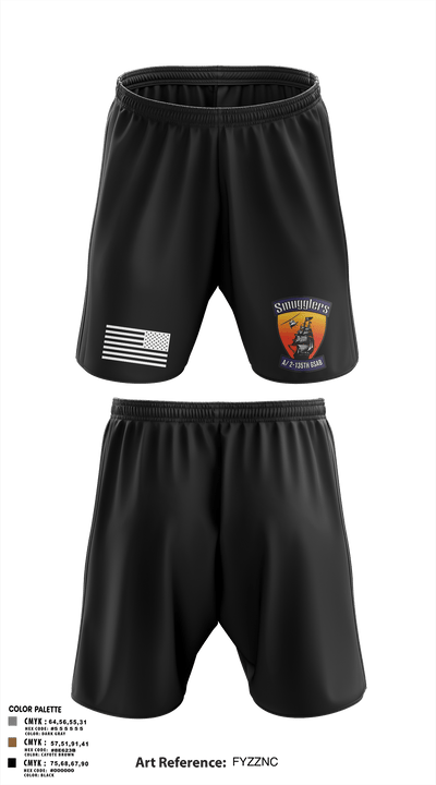 A/2135th GSAB “SMUGGLERS” 66831514 Athletic Shorts With Pockets - 3