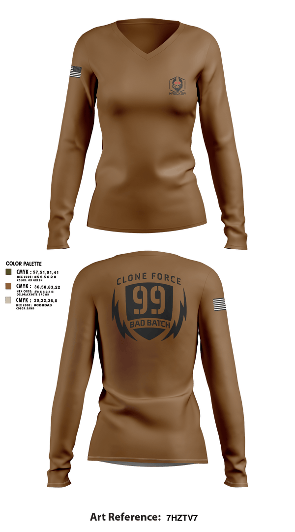 Womens Long Sleeve Vneck Shirt, 137th Echo Company1-137th AV E co, National Guard, Teamtime, Team time, sublimation, custom sports apparel, team uniforms, spirit wear, spiritwear, sports uniforms, custom shirts, team store, custom team store, fundraiser sports, apparel fundraiser