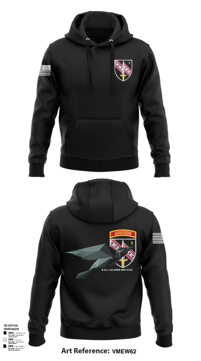 B Co 1-54 SFAB MAT 6122 Hoodie - 121