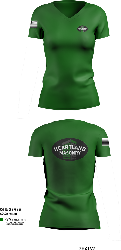 Womens Short Sleeve Vneck Shirt, Heartland masonry, , Teamtime, Team time, sublimation, custom sports apparel, team uniforms, spirit wear, spiritwear, sports uniforms, custom shirts, team store, custom team store, fundraiser sports, apparel fundraiser