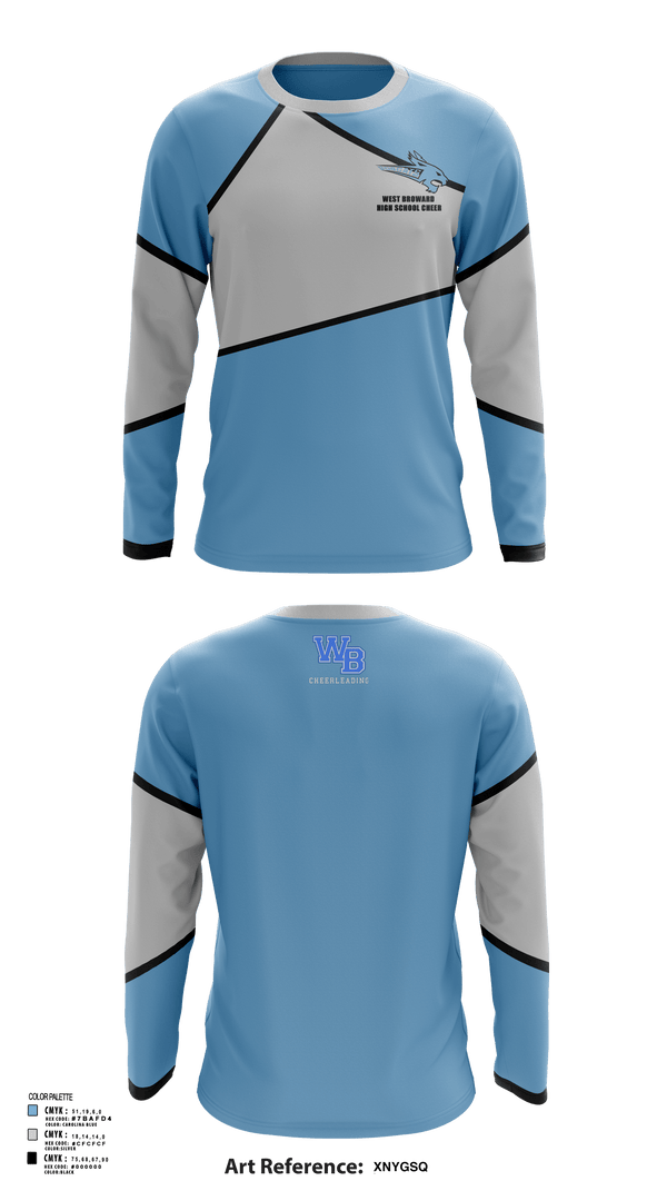 Long Sleeve Performance Shirt, West Broward High School Cheer, Cheer, Teamtime, Team time, sublimation, custom sports apparel, team uniforms, spirit wear, spiritwear, sports uniforms, custom shirts, team store, custom team store, fundraiser sports, apparel fundraiser