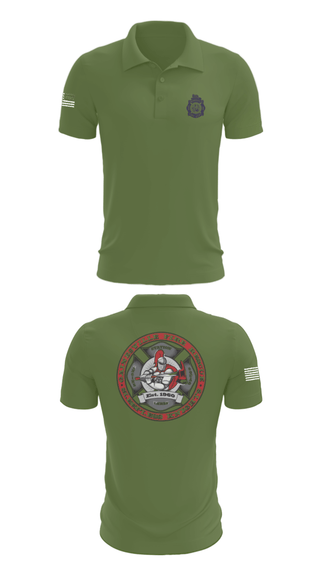 Short Sleeve Performance Polo, GFR Station 3, Fire Department, Teamtime, Team time, sublimation, custom sports apparel, team uniforms, spirit wear, spiritwear, sports uniforms, custom shirts, team store, custom team store, fundraiser sports, apparel fundraiser