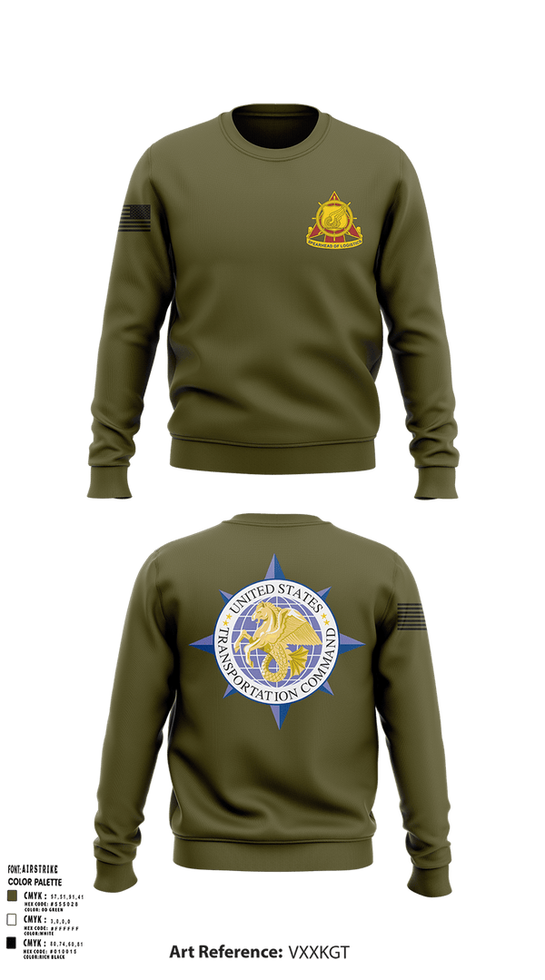 Crew Neck Sweatshirt, 773rd transportation company, Army, Teamtime, Team time, sublimation, custom sports apparel, team uniforms, spirit wear, spiritwear, sports uniforms, custom shirts, team store, custom team store, fundraiser sports, apparel fundraiser