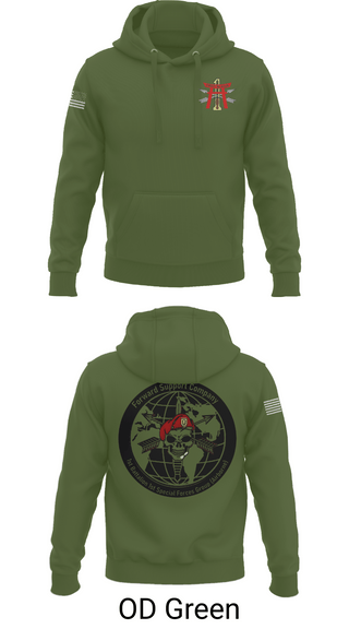 Hoodie, FSC 1-1SFG, Army, Teamtime, Team time, sublimation, custom sports apparel, team uniforms, spirit wear, spiritwear, sports uniforms, custom shirts, team store, custom team store, fundraiser sports, apparel fundraiser