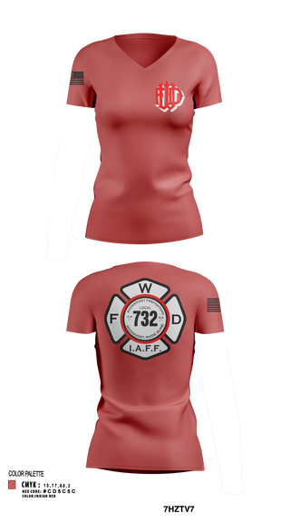 Womens Short Sleeve Vneck Shirt, Woonsocket, Fire Department, Teamtime, Team time, sublimation, custom sports apparel, team uniforms, spirit wear, spiritwear, sports uniforms, custom shirts, team store, custom team store, fundraiser sports, apparel fundraiser