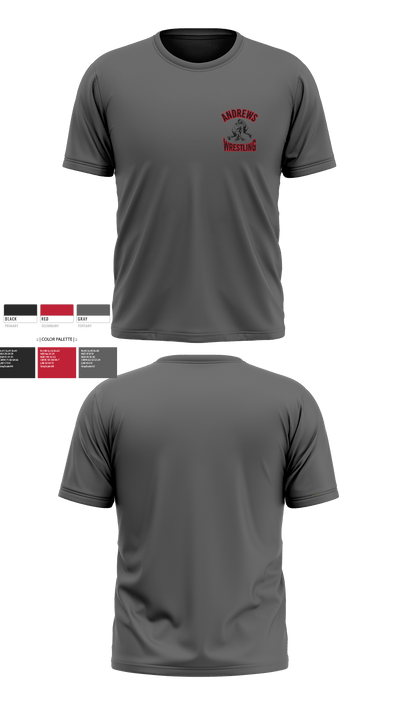Andrews Wildcats 74502940 Short Sleeve Rash Guard Shirt - 3