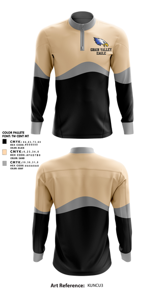 Quarter Zip Jacket, Grain valley eagle, Track & Field, Teamtime, Team time, sublimation, custom sports apparel, team uniforms, spirit wear, spiritwear, sports uniforms, custom shirts, team store, custom team store, fundraiser sports, apparel fundraiser