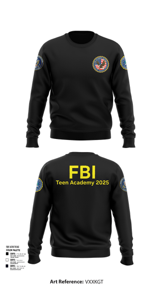 Crew Neck Sweatshirt, FBI Citizens Academy, , Teamtime, Team time, sublimation, custom sports apparel, team uniforms, spirit wear, spiritwear, sports uniforms, custom shirts, team store, custom team store, fundraiser sports, apparel fundraiser