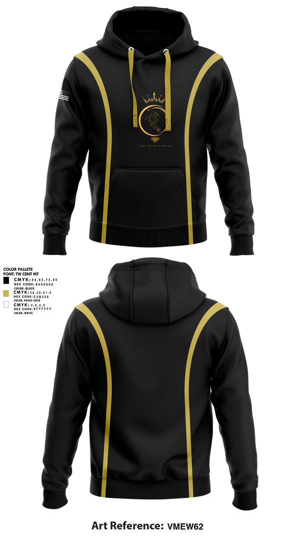 Hoodie, Roland-Grise Lady Knights, Women's Basketball, Teamtime, Team time, sublimation, custom sports apparel, team uniforms, spirit wear, spiritwear, sports uniforms, custom shirts, team store, custom team store, fundraiser sports, apparel fundraiser