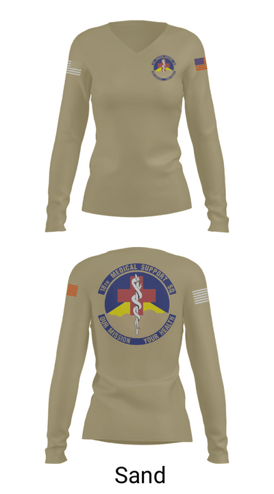 18 MDSS 25197839 Women's Long Sleeve V-neck Shirt - 97
