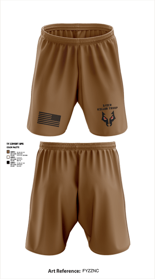 Athletic Shorts With Pockets, 3/2CR Killer Troop, Army, Teamtime, Team time, sublimation, custom sports apparel, team uniforms, spirit wear, spiritwear, sports uniforms, custom shirts, team store, custom team store, fundraiser sports, apparel fundraiser
