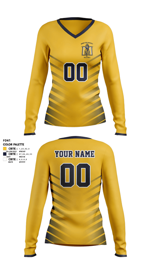 Womens Long Sleeve Vneck Shirt, Murray State University Volleyball, Women's Volleyball, Teamtime, Team time, sublimation, custom sports apparel, team uniforms, spirit wear, spiritwear, sports uniforms, custom shirts, team store, custom team store, fundraiser sports, apparel fundraiser