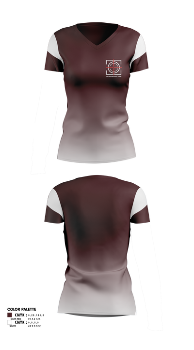 TriggeredUp.com 76062487 Women's Short Sleeve V-neck Shirt - 1