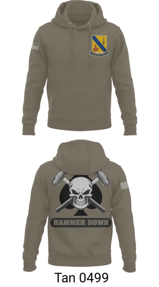 Hoodie, 2-14 CAV ACE HIGH, Army, Teamtime, Team time, sublimation, custom sports apparel, team uniforms, spirit wear, spiritwear, sports uniforms, custom shirts, team store, custom team store, fundraiser sports, apparel fundraiser