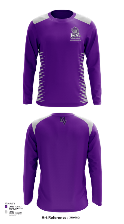 Mountain View High School Soccer 11438652 Long Sleeve Performance Shirt - 123