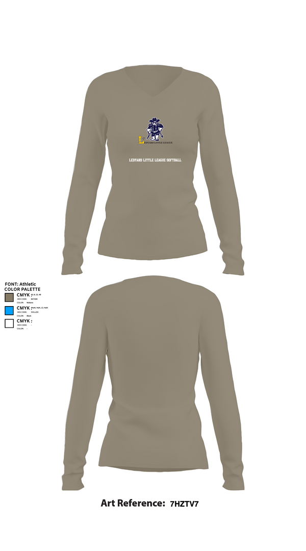 Womens Long Sleeve Vneck Shirt, Ledyard Little League Softball, Softball, Teamtime, Team time, sublimation, custom sports apparel, team uniforms, spirit wear, spiritwear, sports uniforms, custom shirts, team store, custom team store, fundraiser sports, apparel fundraiser
