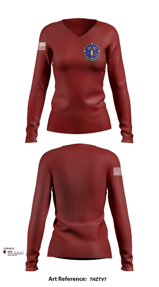 Womens Long Sleeve Vneck Shirt 1, Vp 10, Navy, Teamtime, Team time, sublimation, custom sports apparel, team uniforms, spirit wear, spiritwear, sports uniforms, custom shirts, team store, custom team store, fundraiser sports, apparel fundraiser