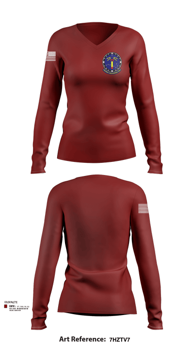 Vp 10 83649045 Women's Long Sleeve V-neck Shirt -1 115