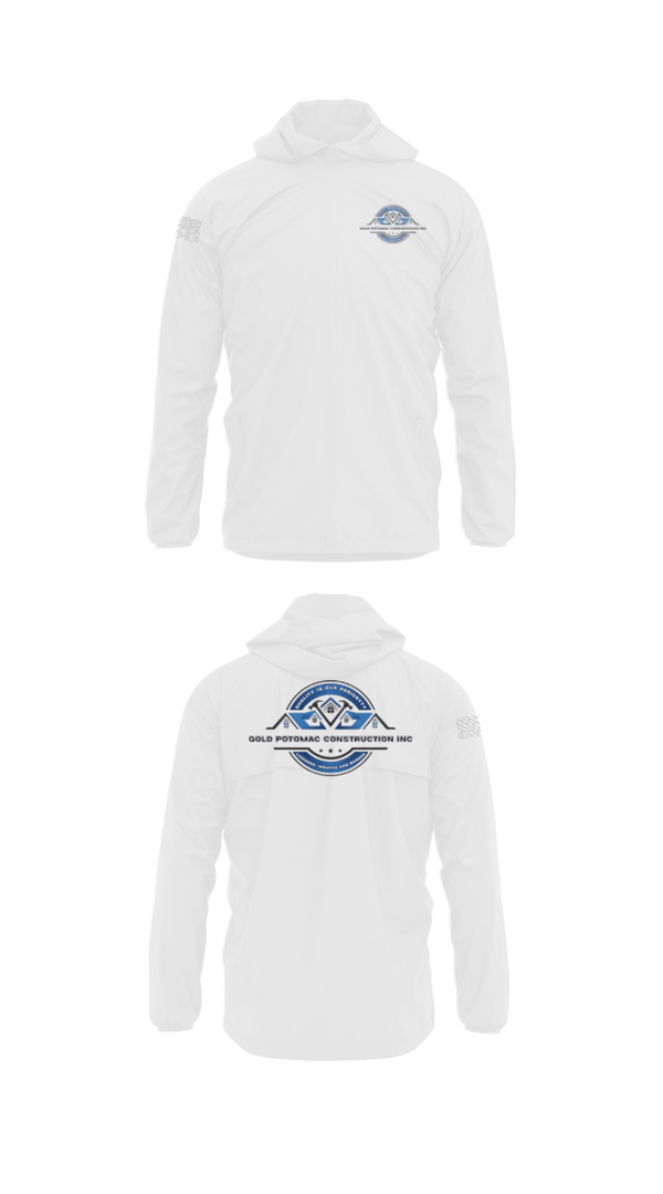 Windbreaker, Gold Potomac construction inc, Golf, Teamtime, Team time, sublimation, custom sports apparel, team uniforms, spirit wear, spiritwear, sports uniforms, custom shirts, team store, custom team store, fundraiser sports, apparel fundraiser