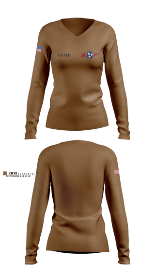 Womens Long Sleeve Vneck Shirt 1, TN CDTF, Softball, Teamtime, Team time, sublimation, custom sports apparel, team uniforms, spirit wear, spiritwear, sports uniforms, custom shirts, team store, custom team store, fundraiser sports, apparel fundraiser