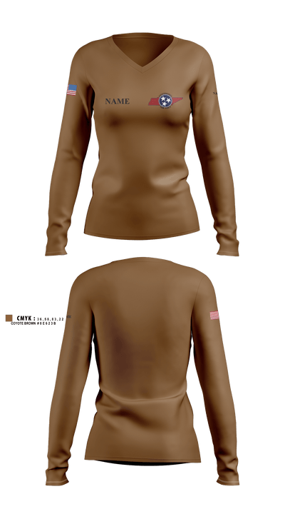 TN CDTF 50691767 Women's Long Sleeve V-neck Shirt -1 4