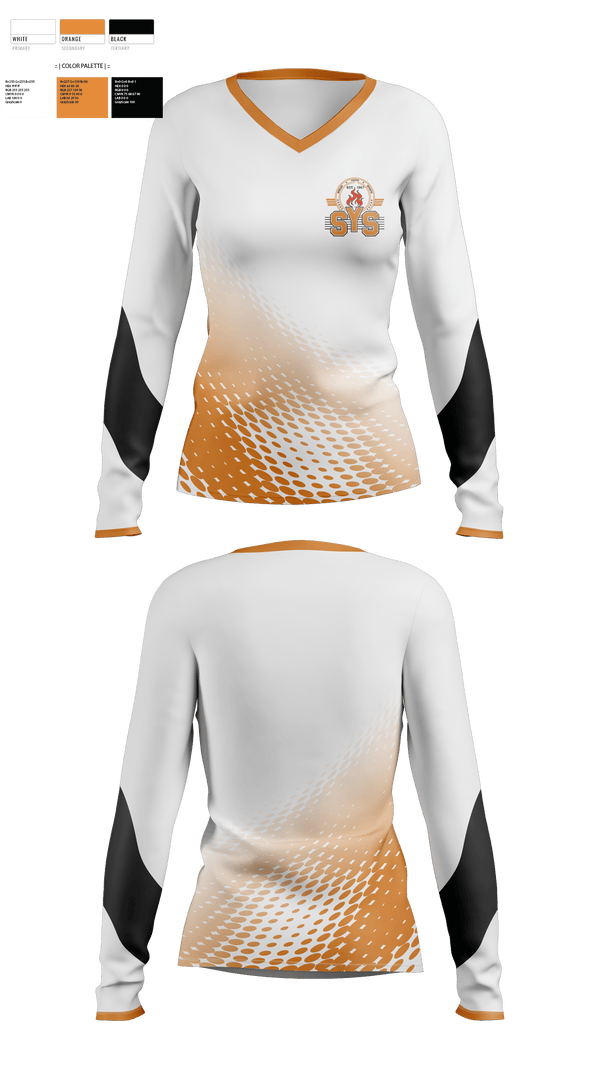 Womens Long Sleeve Vneck Shirt, Roseau Youth Hockey, Ice Hockey, Teamtime, Team time, sublimation, custom sports apparel, team uniforms, spirit wear, spiritwear, sports uniforms, custom shirts, team store, custom team store, fundraiser sports, apparel fundraiser