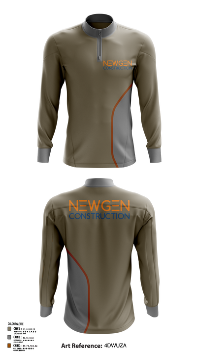 Newgen Constrction 18820013 Quarter Zip Jacket - 116
