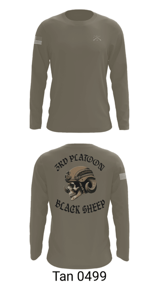 Long Sleeve Performance Shirt, 3rd PLT Black Sheep, Army, Teamtime, Team time, sublimation, custom sports apparel, team uniforms, spirit wear, spiritwear, sports uniforms, custom shirts, team store, custom team store, fundraiser sports, apparel fundraiser