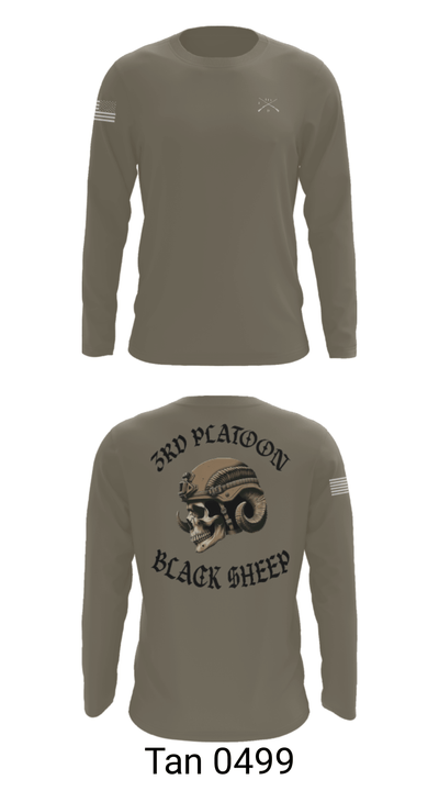 3rd PLT Black Sheep 32884167 Long Sleeve Performance Shirt - 66