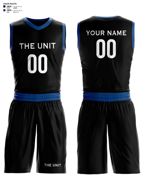 Basketball Uniform, The Unit, Men's Basketball, Teamtime, Team time, sublimation, custom sports apparel, team uniforms, spirit wear, spiritwear, sports uniforms, custom shirts, team store, custom team store, fundraiser sports, apparel fundraiser