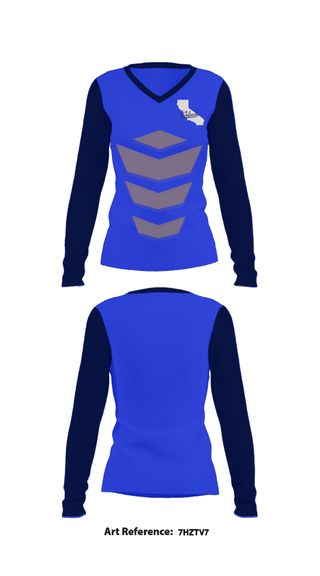 Women's Long Sleeve Vneck Shirt, CLA-VAL, , Teamtime, Team time, sublimation, custom sports apparel, team uniforms, spirit wear, spiritwear, sports uniforms, custom shirts, team store, custom team store, fundraiser sports, apparel fundraiser