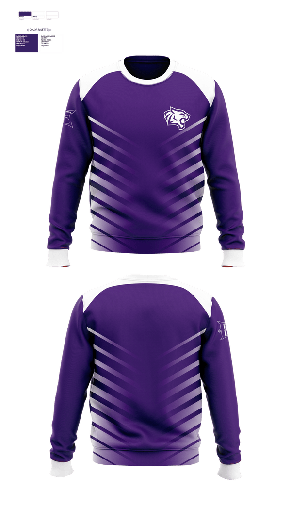 Crew Neck Sweatshirt, Elgin High School Volleyball, Women's Volleyball, Teamtime, Team time, sublimation, custom sports apparel, team uniforms, spirit wear, spiritwear, sports uniforms, custom shirts, team store, custom team store, fundraiser sports, apparel fundraiser