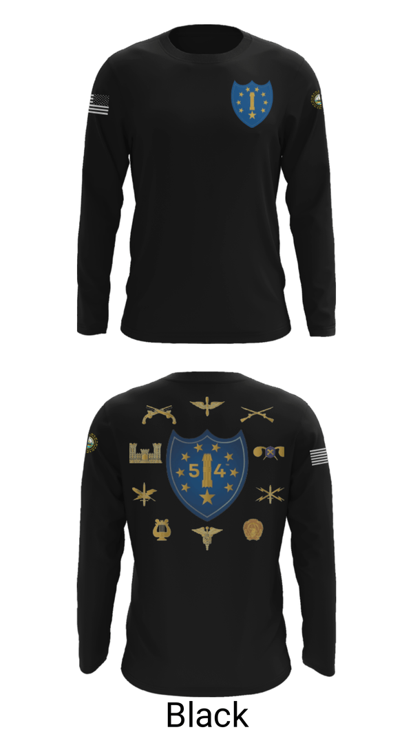 Long Sleeve Performance Shirt, 54th Troop Command, National Guard, Teamtime, Team time, sublimation, custom sports apparel, team uniforms, spirit wear, spiritwear, sports uniforms, custom shirts, team store, custom team store, fundraiser sports, apparel fundraiser