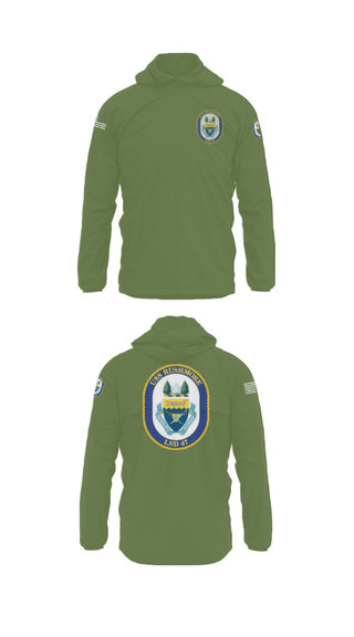 Windbreaker, USS RUSHMORE, Navy, Teamtime, Team time, sublimation, custom sports apparel, team uniforms, spirit wear, spiritwear, sports uniforms, custom shirts, team store, custom team store, fundraiser sports, apparel fundraiser