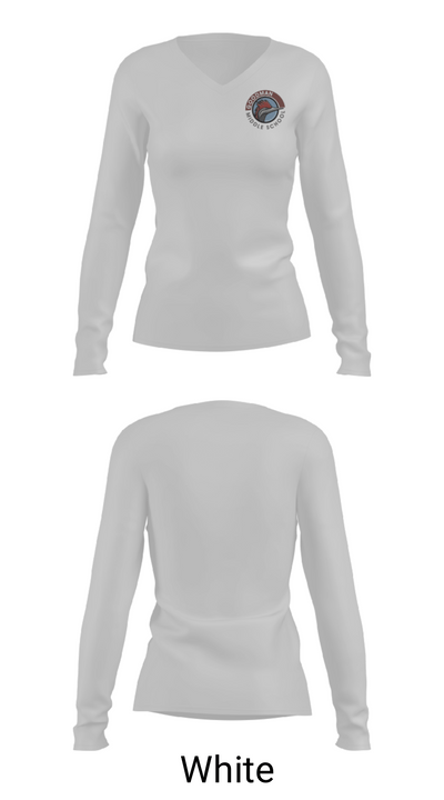 Goodman Middle School Soccer 21571091 Women's Long Sleeve V-neck Shirt - 16