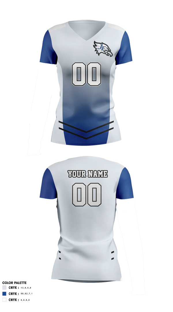 Womens Short Sleeve Vneck Shirt, Jordan-Elbridge High School Volleyball, Women's Volleyball, Teamtime, Team time, sublimation, custom sports apparel, team uniforms, spirit wear, spiritwear, sports uniforms, custom shirts, team store, custom team store, fundraiser sports, apparel fundraiser