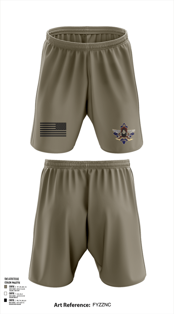 Athletic Shorts With Pockets, E 2-4 GSABE. Co 2-4 GSAB, Army, Teamtime, Team time, sublimation, custom sports apparel, team uniforms, spirit wear, spiritwear, sports uniforms, custom shirts, team store, custom team store, fundraiser sports, apparel fundraiser