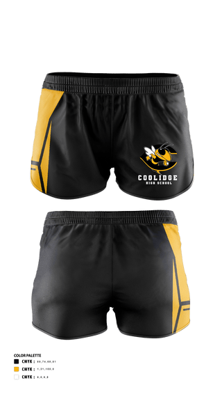 Womens Shorts, Coolidge High School Cross Country, Cross Country, Teamtime, Team time, sublimation, custom sports apparel, team uniforms, spirit wear, spiritwear, sports uniforms, custom shirts, team store, custom team store, fundraiser sports, apparel fundraiser