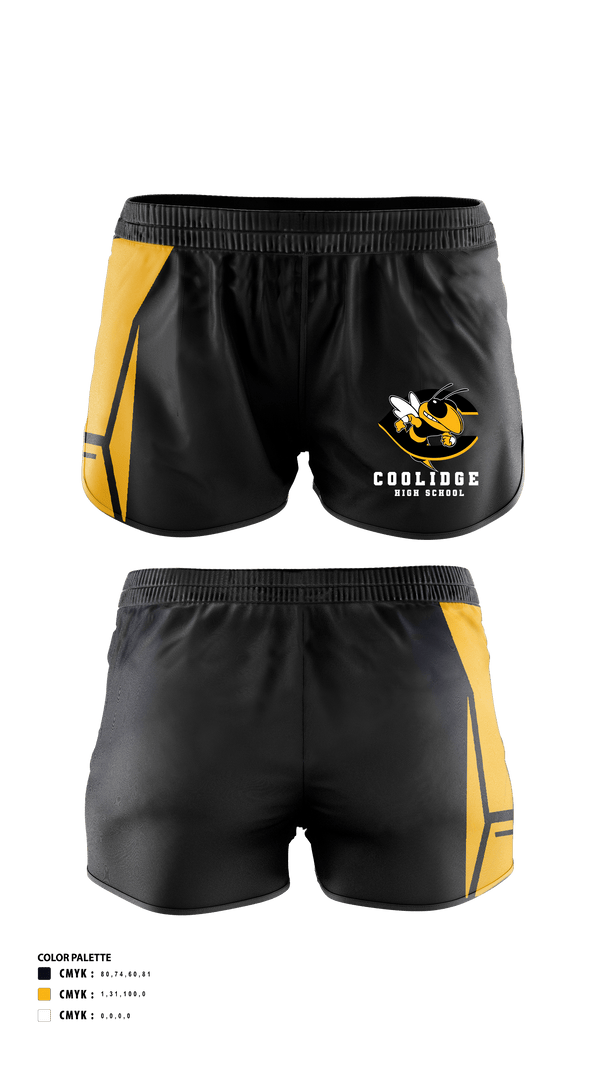 Womens Shorts, Coolidge High School Cross Country, Cross Country, Teamtime, Team time, sublimation, custom sports apparel, team uniforms, spirit wear, spiritwear, sports uniforms, custom shirts, team store, custom team store, fundraiser sports, apparel fundraiser