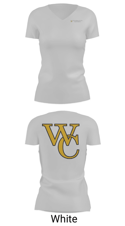 Woodford County High School Golf 78348992 Women's Short Sleeve V-neck Shirt - 19