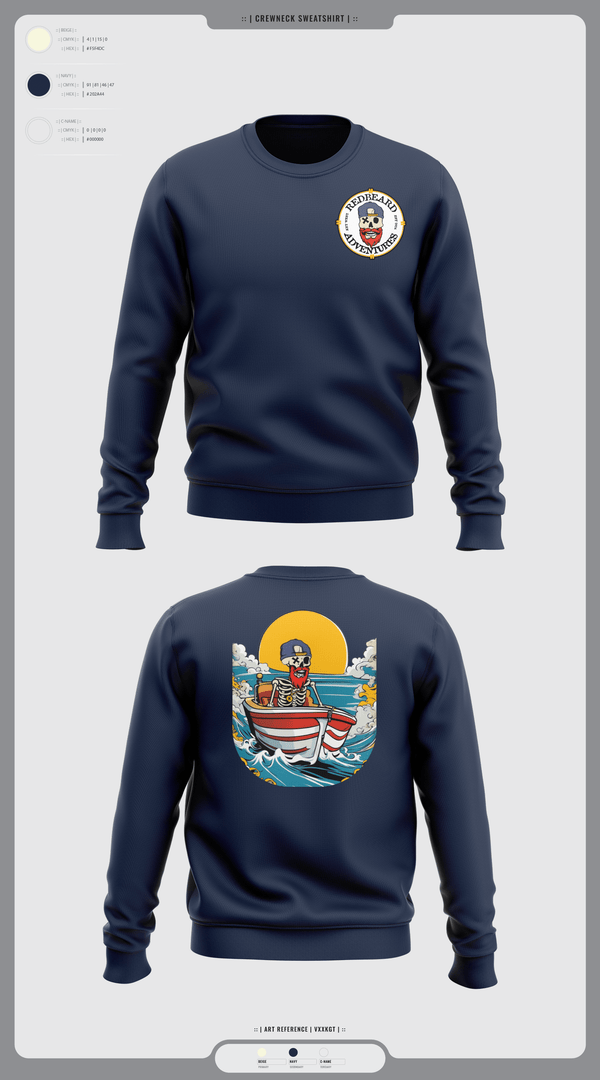 Crew Neck Sweatshirt, Red beard Adventures, , Teamtime, Team time, sublimation, custom sports apparel, team uniforms, spirit wear, spiritwear, sports uniforms, custom shirts, team store, custom team store, fundraiser sports, apparel fundraiser