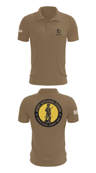 Short Sleeve Performance Polo, Recruiting & Retention Battalion, National Guard, Teamtime, Team time, sublimation, custom sports apparel, team uniforms, spirit wear, spiritwear, sports uniforms, custom shirts, team store, custom team store, fundraiser sports, apparel fundraiser