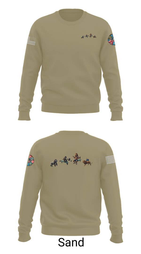 Crew Neck Sweatshirt, One GYm, Marines, Teamtime, Team time, sublimation, custom sports apparel, team uniforms, spirit wear, spiritwear, sports uniforms, custom shirts, team store, custom team store, fundraiser sports, apparel fundraiser