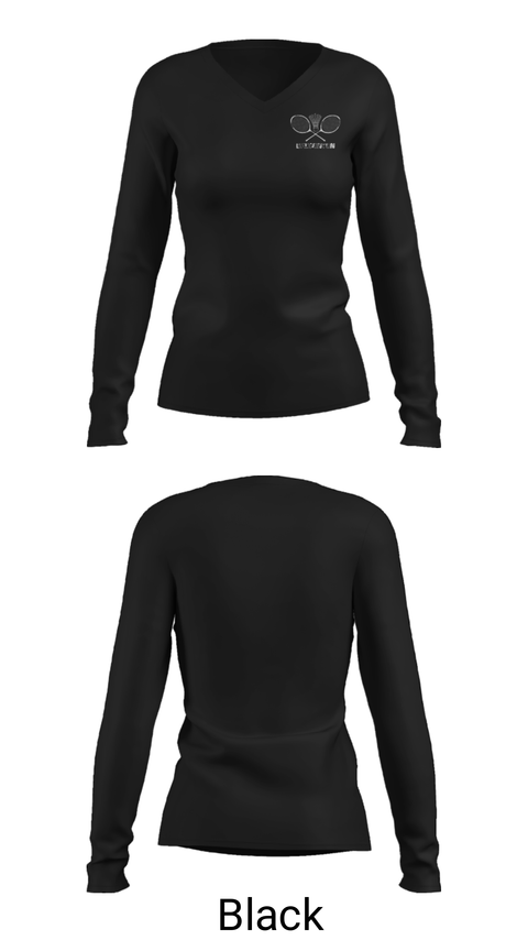 Women's Long Sleeve Vneck Shirt, Wantagh High School Badminton, Spirit Store, Teamtime, Team time, sublimation, custom sports apparel, team uniforms, spirit wear, spiritwear, sports uniforms, custom shirts, team store, custom team store, fundraiser sports, apparel fundraiser