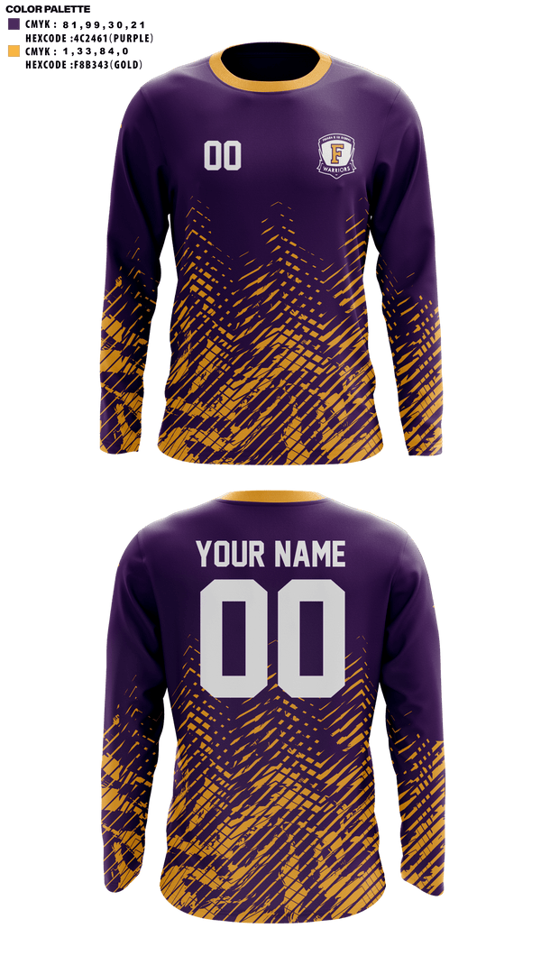 Long Sleeve Performance Shirt, Fresno High School Soccer, Men's Soccer, Teamtime, Team time, sublimation, custom sports apparel, team uniforms, spirit wear, spiritwear, sports uniforms, custom shirts, team store, custom team store, fundraiser sports, apparel fundraiser