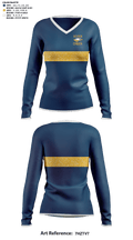 Franklin County High School Cheer 12628836 Women's Long Sleeve V-neck Shirt - 51