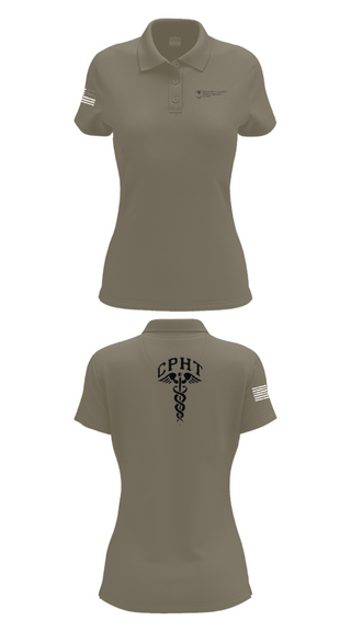 Women's Short Sleeve Performance Polo, ATAMMC Pharmacy, Army, Teamtime, Team time, sublimation, custom sports apparel, team uniforms, spirit wear, spiritwear, sports uniforms, custom shirts, team store, custom team store, fundraiser sports, apparel fundraiser
