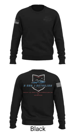 Crew Neck Sweatshirt, B and J Detailing, , Teamtime, Team time, sublimation, custom sports apparel, team uniforms, spirit wear, spiritwear, sports uniforms, custom shirts, team store, custom team store, fundraiser sports, apparel fundraiser