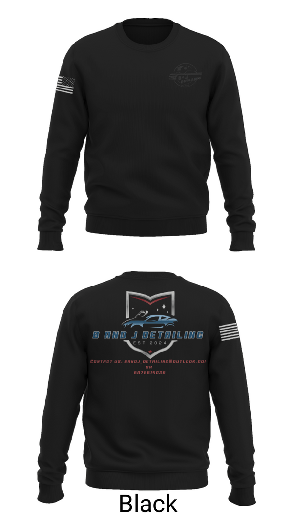 Crew Neck Sweatshirt, B and J Detailing, , Teamtime, Team time, sublimation, custom sports apparel, team uniforms, spirit wear, spiritwear, sports uniforms, custom shirts, team store, custom team store, fundraiser sports, apparel fundraiser